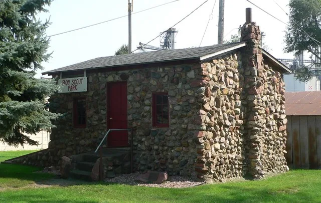 Boy Scout cabin in Hudson, South Dakota; seen from the northwest.