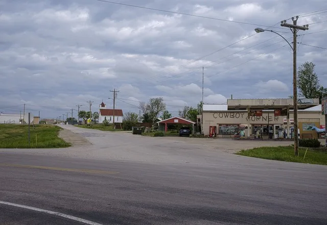 The town of Interior viewed from SD Highway 44 & A Street