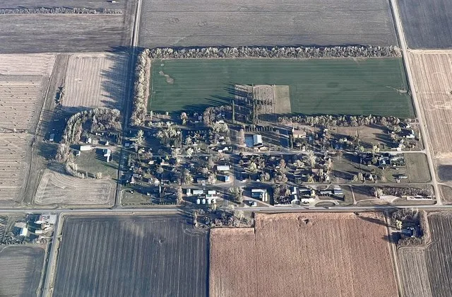 Kranzburg, SD as seen from the air on October 22, 2022. North is at the top.