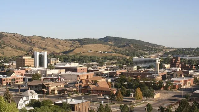 Skyline of Rapid City, South Dakota, taken from Hillcrest Drive