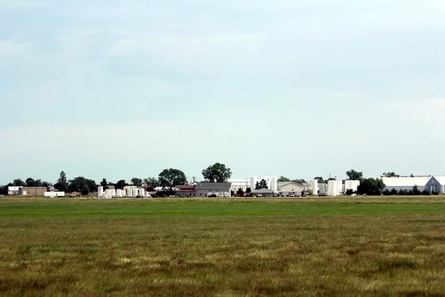 Panorama of Reliance, South Dakota from Interstate 90