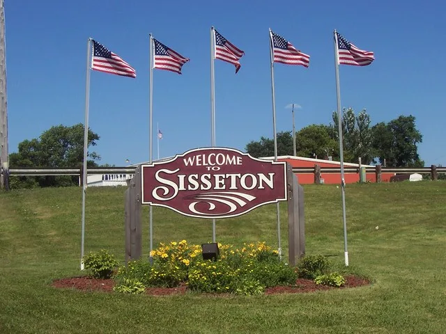 The welcome sign to Sisseton, SD.