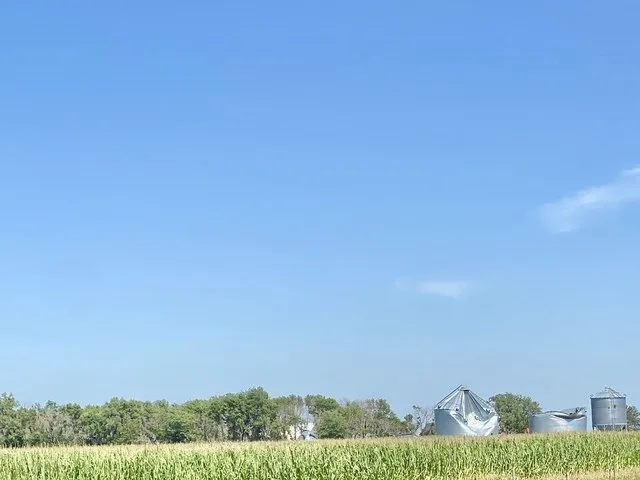 Dented Silos from Interstate 90, Spencer, SD