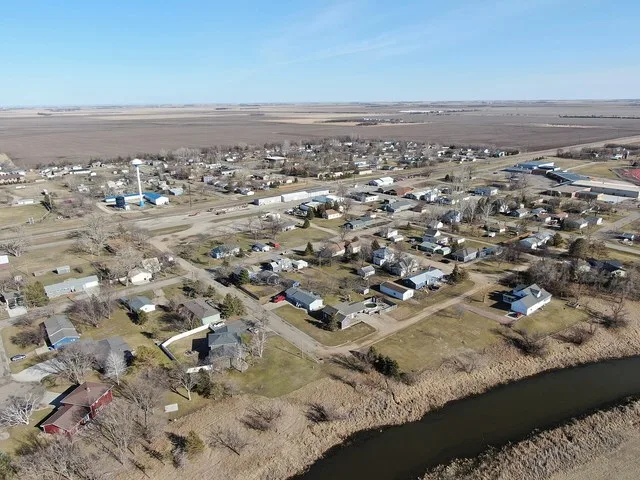 Picture from a drone of Warner, SD looking South East.