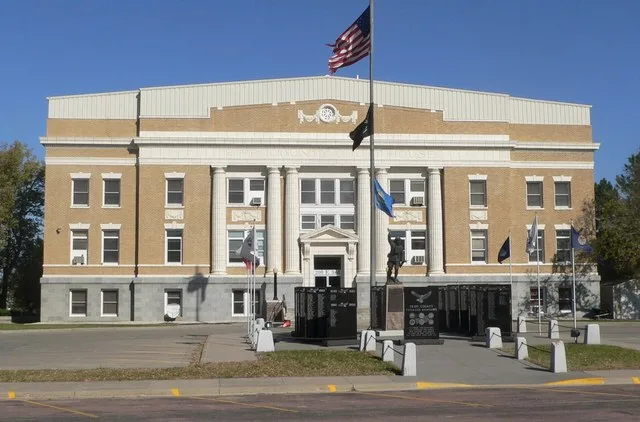 Tripp County courthouse in Winner, South Dakota; seen from the south.
