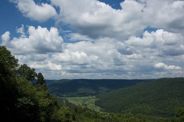 View from the Beersheba Springs Hotel overlook into Tarlton valley.