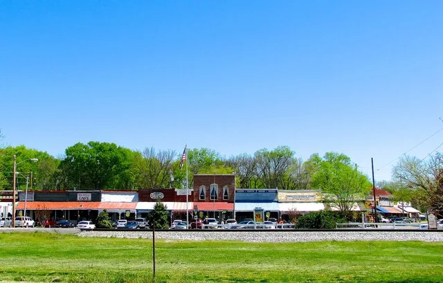 Historic district at the intersection of Main and Webb streets (State Route 82 and State Route 269) in Bell Buckle, Tennessee, United States.