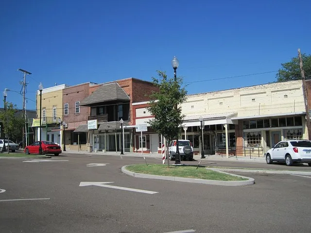 Downtown Camden, Tennessee.