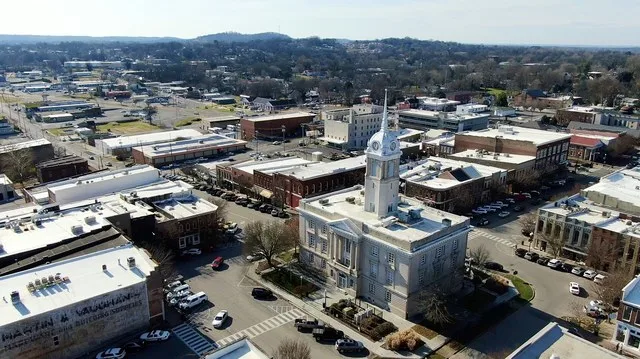 Aerial Photo of Downtown Columbia, TN