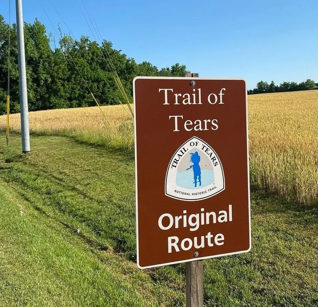 Trail of Tears historic route sign, coopertown TN