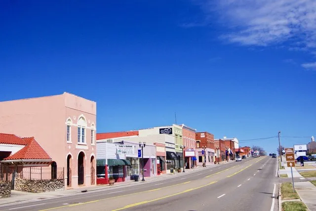 Businesses along U.S. Route 411 (Tennessee Avenue) in Etowah, Tennessee, United States.