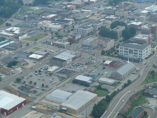 Birds eye view of Jackson, TN