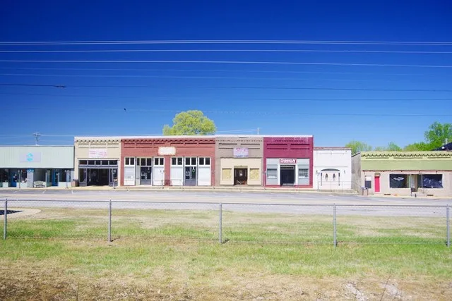 Businesses along Main Street in Medina, Tennessee, United States.