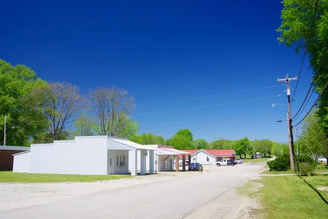 Main Street in Milledgeville, Tennessee, United States.