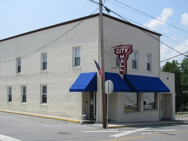 City Hall in New Tazewell TN is located in a historic building.