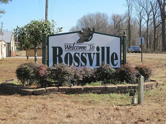 Rossville, Tennessee Welcome sign