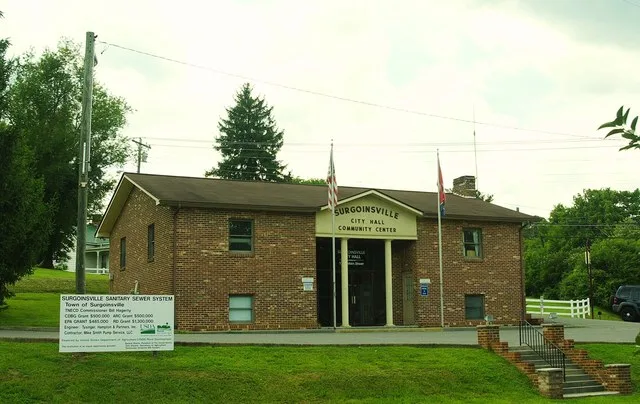 City Hall and Community Center in Surgoinsville, Tennessee, United States.