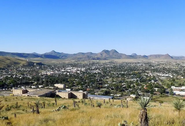 Alpine, Texas from atop Hancock Hill to the northeast.