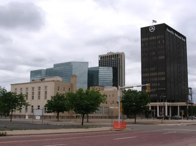 A shot of downtown Amarillo, Texas , U.S.A.