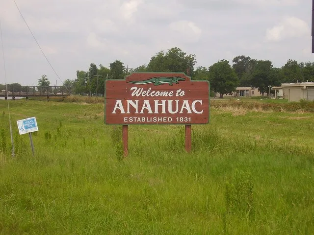 Anahuac, Texas sign