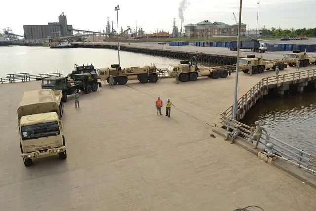 Soldiers with 710th BSB conducted their expeditionary Sealift Emergency Deployment Readiness Exercise, convoying from Fort Polk, La., to the Port of Beaumont, Texas April 13-16, 2...