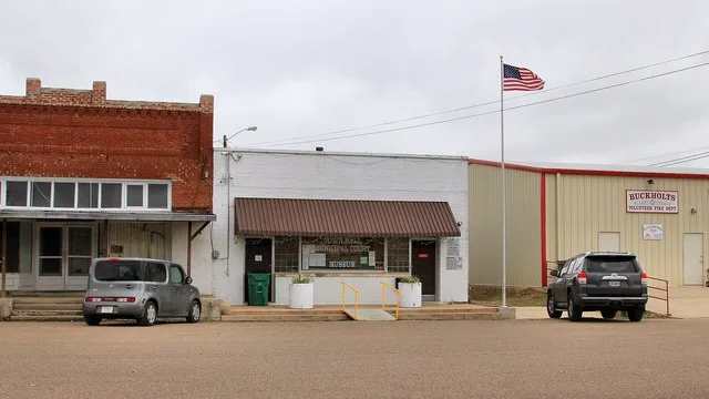 City Hall in Buckholts, Texas, United States.