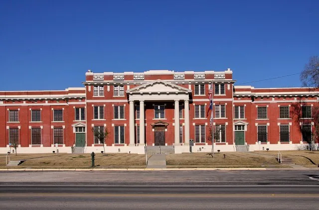 The Trinity County Courthouse in Groveton, Texas, United States. Recorded Texas Historic Landmark - 2004