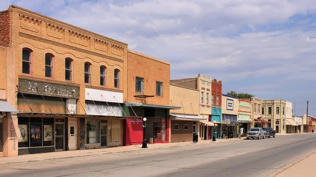 Downtown Haskell, Texas, United States.