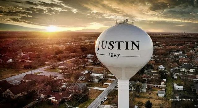 Justin's Water Tower at Sunset