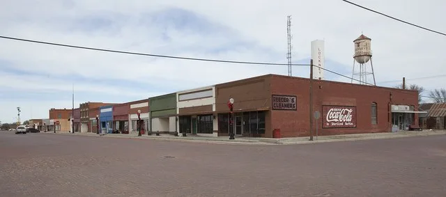 View of downtown Lockney, Texas .