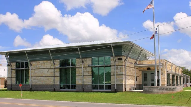 The new city hall in Manor, Texas, United States.