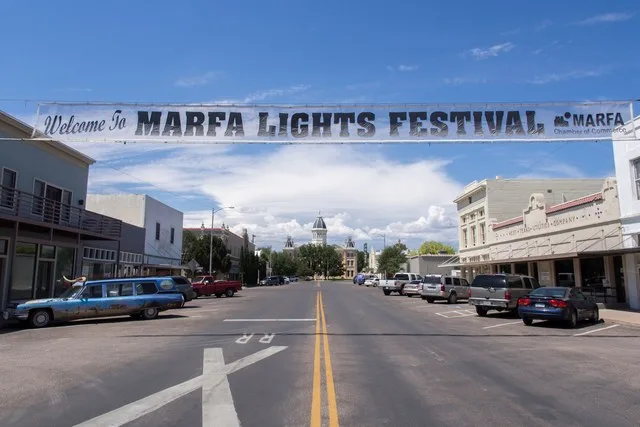 Downtown Marfa, Texas, United States.