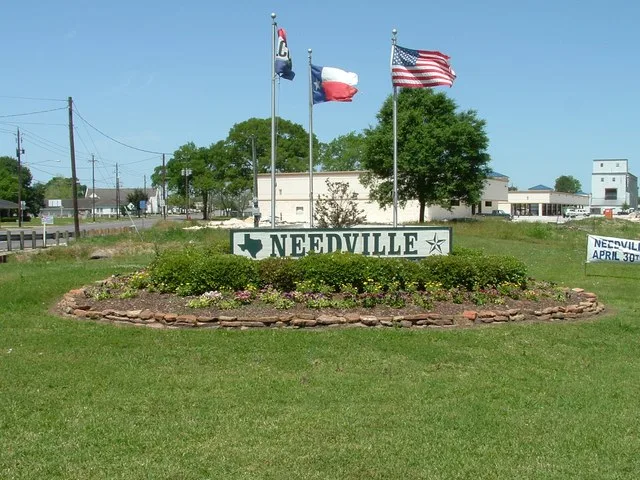 Gateway sign to Needville, Texas , USA