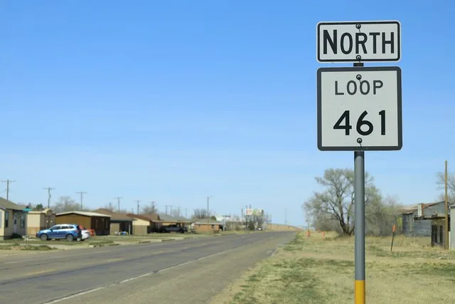 Texas Loop 461 North Sign in New Deal
