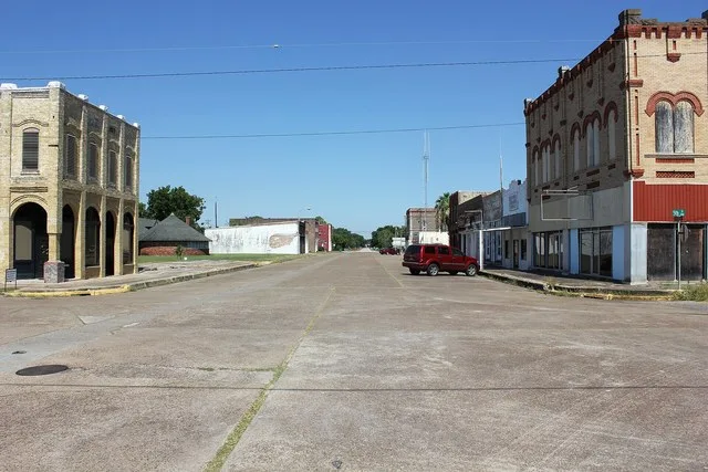 Downtown Palacios, Texas.