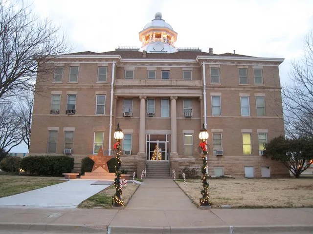 The Hardeman County Courthouse in Quanah.