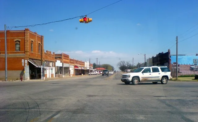 Downtown Rule, Texas looking east along US 380.