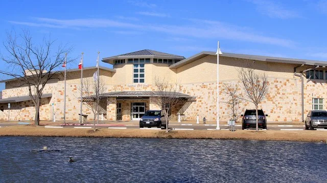 The city hall in Sachse, Texas, United States.