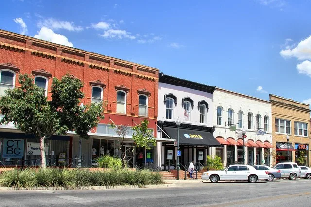 The 100 block of East Hopkins Street is part of the Hays County Courthouse Historic District in San Marcos, Texas, United States. The district was listed on the National Register...