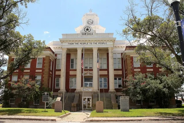 San Saba Courthouse. The courthouse was listed on the National Register of Historic Places on May 1, 2003 and designated a Recorded Texas Historic Landmark in 2004.