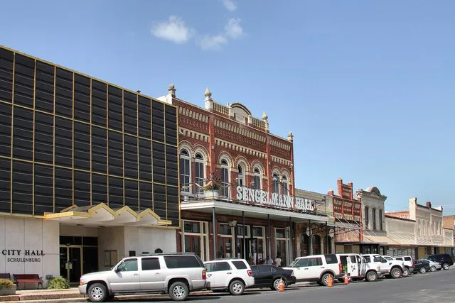 Downtown Schulenburg, Texas, United States.