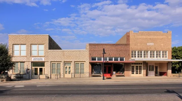 Downtown Throckmorton, Texas , United States.