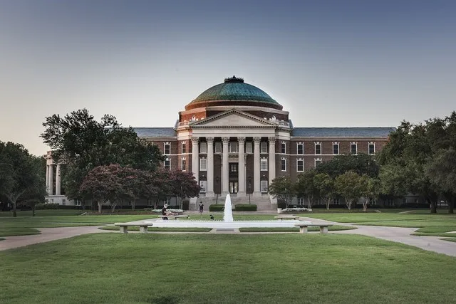 Title: Dallas Hall on the campus of Southern Methodist University, Dallas, Texas Physical description: 1 photograph : digital, tiff file, color. Notes: Gift; The Lyda Hill Foundat...
