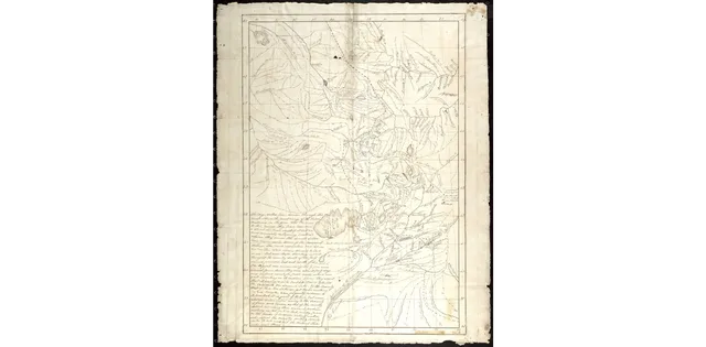 A map of Northwest fur country by Warreen Angus Ferris in 1836. Edited by Paul C. Phillips for publication in Ferris's Life in the Rocky Mountains (1940).
