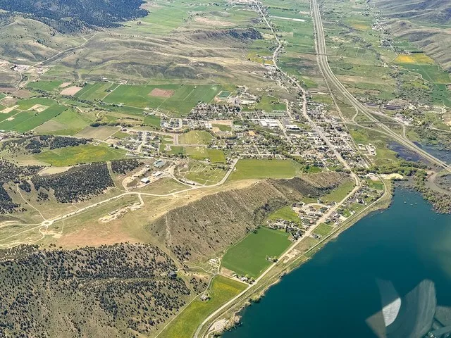 Coalville, Utah from overhead