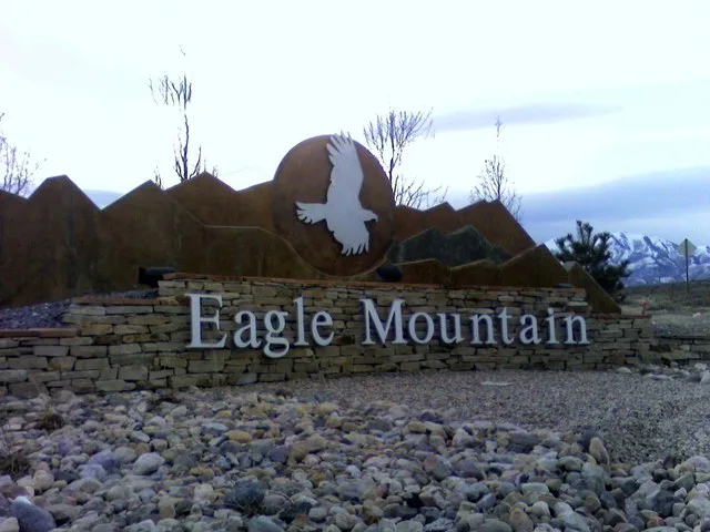 Eagle Mountain weclcome sign by David Jolley.