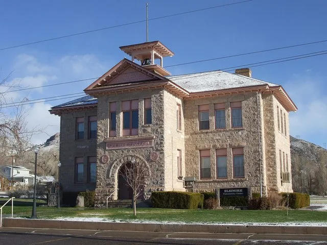 The Elsinore White Rock Schoolhouse, a historic building in Elsinore , Utah , United States .