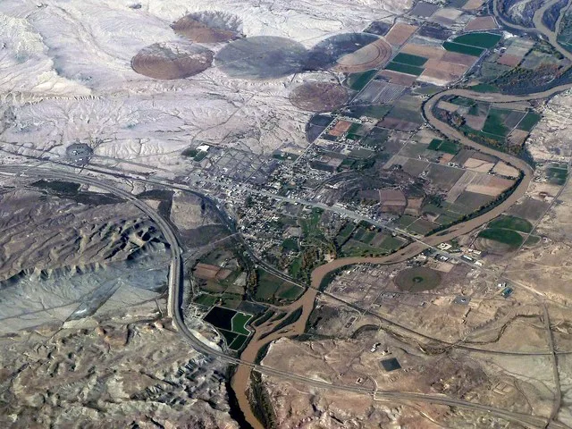 Aerial photograph of Green River, Utah , USA.