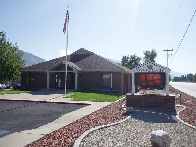 The city hall of Harrisville , Utah , United States .