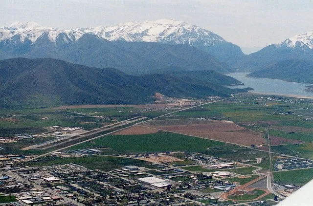 Heber Valley, with Deer Creek Reservoir in the background.